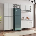 Ver imagem 1 de Cozinha Compacta Vanessa 230cm Branco Ajl Móveis