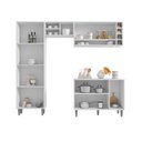 Ver imagem 3 de Cozinha Compacta Vanessa 230cm Branco Ajl Móveis