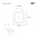 Ver imagem 3 de Assento Sanitário em MDF Ivy Branco para bacia Santa Clara