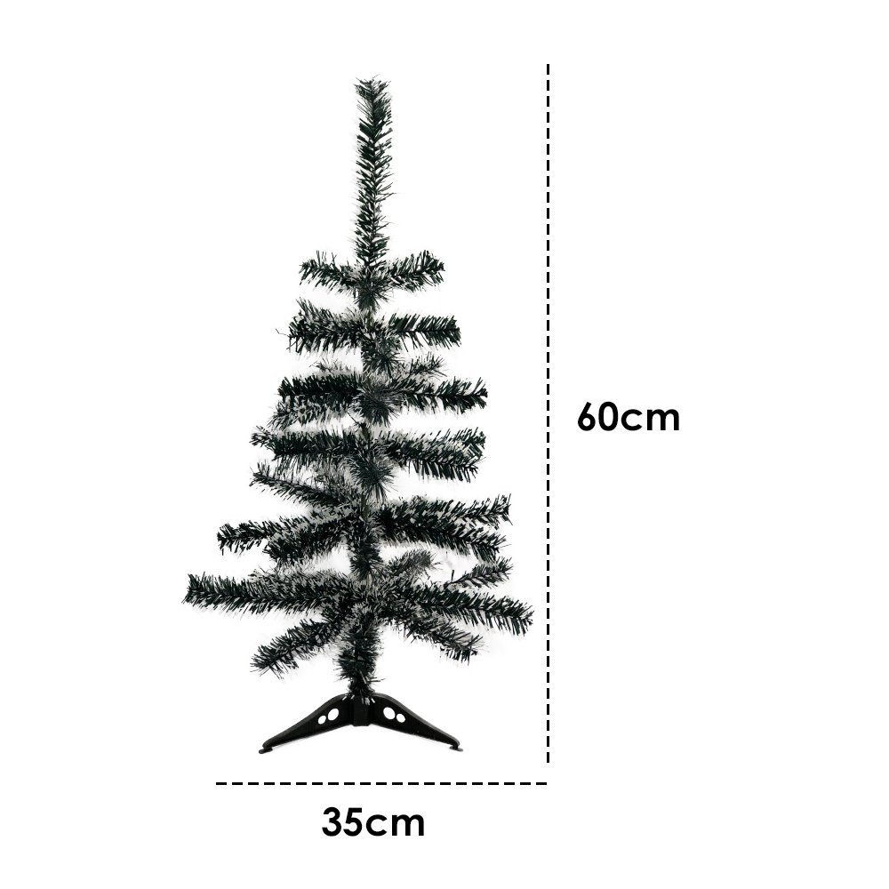 Árvore Pinheiro de Natal com Nevada 60cm - 3