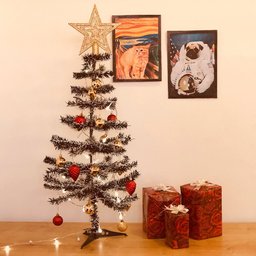 Árvore Pinheiro de Natal com Nevada 60cm - 6