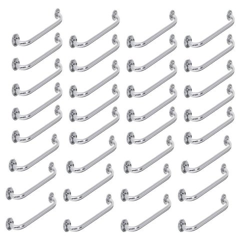 Alça de Apoio Barra Inox 50cm Kit 24 Unidades Acessibilidade Segurança Suporte Corrimao