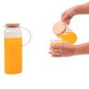 Ver imagem 6 de Kit 2 jarras de vidro borossilicato suco com tampa de bambu - Oikos