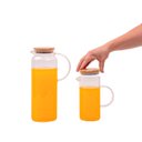 Ver mais imagens de Kit 2 jarras de vidro borossilicato suco com tampa de bambu - Oikos