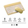 Teclado sem Fio Bluetooth Recarregável com Mouse - Amarelo - 7