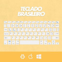 Teclado sem Fio Bluetooth Recarregável com Mouse - Amarelo - 5