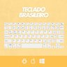 Teclado sem Fio Bluetooth Recarregável com Mouse - Amarelo - 5