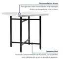 Ver imagem 7 de Mesa de Jantar Dobrável Quadrada 86x86cm com Base de Aço Pop Branco/Preto