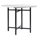 Ver imagem 2 de Mesa de Jantar Dobrável Quadrada 86x86cm com Base de Aço Pop Branco/Preto