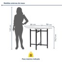 Ver imagem 3 de Mesa de Jantar Dobrável Quadrada 86x86cm com Base de Aço Pop Branco/Preto