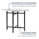 Ver mais imagens de Mesa de Jantar Dobrável Quadrada 86x86cm com Base de Aço Pop Branco/Preto