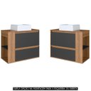 Ver imagem 5 de Gabinete de Banheiro 79cm com Cuba 1 Porta Zeus Mel/grafite F10 - Mpozenato