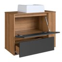 Ver imagem 7 de Gabinete de Banheiro 79cm com Cuba 1 Porta Zeus Mel/grafite F10 - Mpozenato
