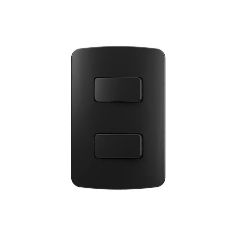 Interruptor Simples Duplo Margirius B3 Colors 10a com Placa 4x2 Preto Ebony