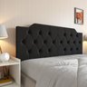 Cabeceira Cama Queen Painel Dobravel Quarto Estiloso Retro:preto - 6