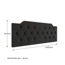 Ver imagem 3 de Cabeceira Cama Queen Painel Dobravel Quarto Estiloso Retro:preto