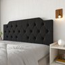 Cabeceira Cama Queen Painel Dobravel Quarto Estiloso Retro:preto - 8