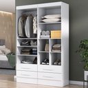 Ver imagem 1 de Closet Modulare 4 Gavetas 7 Prateleiras Branco - Panorama Móveis