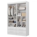 Ver imagem 2 de Closet Modulare 4 Gavetas 7 Prateleiras Branco - Panorama Móveis