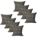 Ver imagem 1 de Kit 8 Capa Almofada 45x45 Jacquard Luxo Sofá Sala Marrom