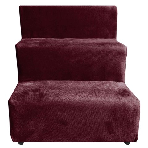 Escada Pet para Cães e Gatos Teddy 3 Degraus Bordo