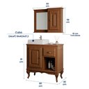 Ver imagem 5 de Gabinete para Banheiro com Cuba e Armário Espelheira Dália 3064 - Imbuia Glazer