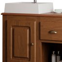 Ver imagem 2 de Gabinete para Banheiro com Cuba e Armário Espelheira Dália 3064 - Imbuia Glazer
