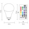 Lâmpada Inteligente Controled Rgbw 9 Watts Multicolors- 20519 - Ourolux - 2
