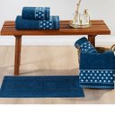 Ver imagem 1 de Jogo Toalha Banho Rosto 5 Peças 100% Algodão Gigante Peti Poá:marinho