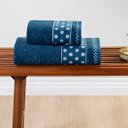 Ver imagem 2 de Jogo Toalha Banho Rosto 5 Peças 100% Algodão Gigante Peti Poá:marinho