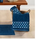 Ver imagem 3 de Jogo Toalha Banho Rosto 5 Peças 100% Algodão Gigante Peti Poá:marinho