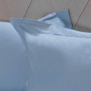 Ver imagem 4 de Jogo de Cama Casal 200 Fios Liso 4 Pçs 100% Algodão 140x190x35cm Bruma Azul