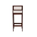 Ver imagem 5 de Kit 2 Banquetas Assento Encosto Estofado em Sintetico Hellen:Imbuia com Sintetico Bege