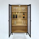 Ver imagem 2 de Cristaleira Estante Para Livros Ditália C/Kit Luz E-957 Cor:Preto