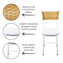 Ver imagem 2 de 2 Cadeiras Brancas para Cozinha Viena Palha:Branco