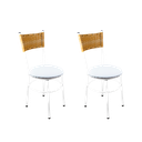 Ver imagem 1 de 2 Cadeiras Brancas para Cozinha Viena Palha:Branco