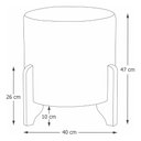 Ver imagem 3 de Kit 2 Puff Banqueta 3 Pés Madeira Resistente Luxo Tecido Moderno Linho Cinza