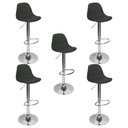 Ver imagem 1 de Kit 5 Banquetas Joly Luisa Eames Saarinen Base Giratória Cromada - Preta