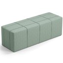 Ver imagem 2 de Puff Decorativo Living Sala de Estar 140 Cm Roma W01 Linho Verde Menta - Lyam Decor