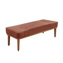 Ver imagem 1 de Divã Recamier Retrô Base Madeira para Quarto Gênova 140cm Veludo S04 - D'Rossi Cor Cobre