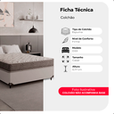 Ver imagem 2 de Colchão Casal e-Shop Casa D33 One Face - 17x138x188cm - Suede Cinza
