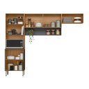 Ver imagem 3 de Kit Cozinha Bosque Nobre Grafito Prime Amendola 6 Portas MDF Demóbile