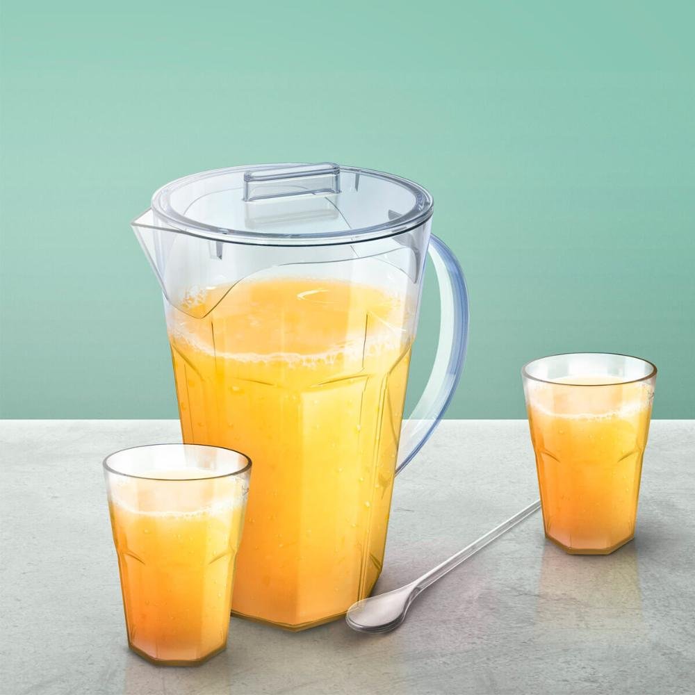 Conjunto Jarra de Suco 1,8 Litros e 6 Copos 400ml para Servir Natural - 2