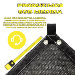 Tela Lona Cobertura Jardim Horta 80% Preta 2x4 Bainha Ilhós - 5