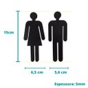 Ver imagem 5 de Quadro/placa Sinalização Mas/fem Banheiro Unissex Indicativa:Branco