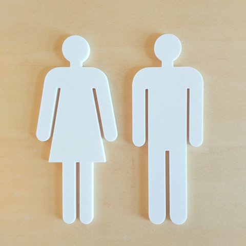 Quadro/placa Sinalização Mas/fem Banheiro Unissex Indicativa:Branco