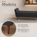 Ver imagem 5 de Recamier Decorativa 140 cm para Beira de Cama Cinza Escuro