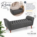 Ver imagem 6 de Recamier Decorativa 140 cm para Beira de Cama Cinza Escuro
