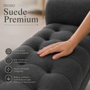 Ver imagem 4 de Recamier Decorativa 140 cm para Beira de Cama Cinza Escuro