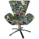 Ver imagem 2 de Kit Duas Poltronas Giratória Elegance Jacquard:romero Britto 2